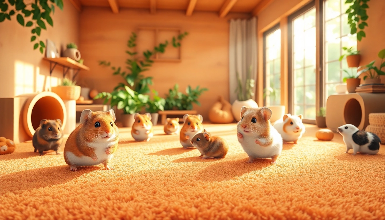 Nagermatte in a cozy pet habitat with small animals comfortably playing.