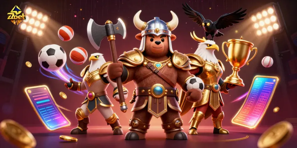 Engage in thrilling sports betting with zbet featuring iconic characters and dynamic game elements.