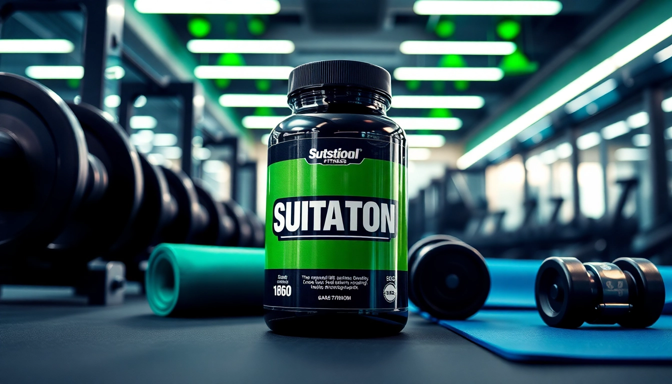 Sustanon kaufen handlich in einem modernen Fitnessstudio-Setting präsentieren.