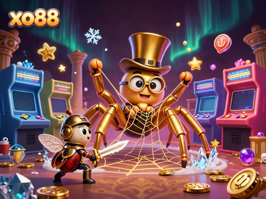 Experience thrilling gaming action at xo88 with vibrant 3D illustrations, highlighting immersive casino gameplay.