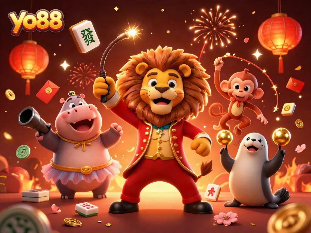 Engage with yo88 and experience vibrant gambling excitement in an energetic 3D scene.